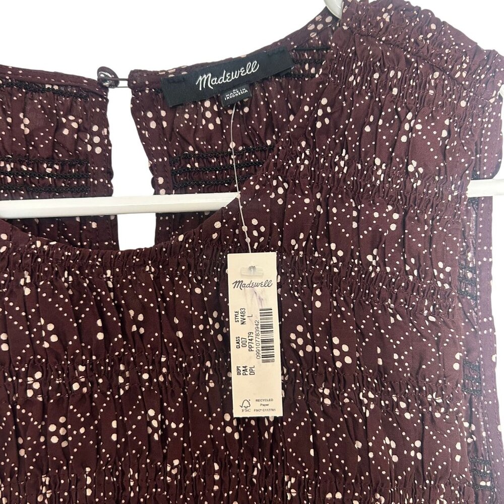 Madewell The Melody Smocked Midi Dress in Daisy Print Women's Size Large NWT! - Picture 4 of 7